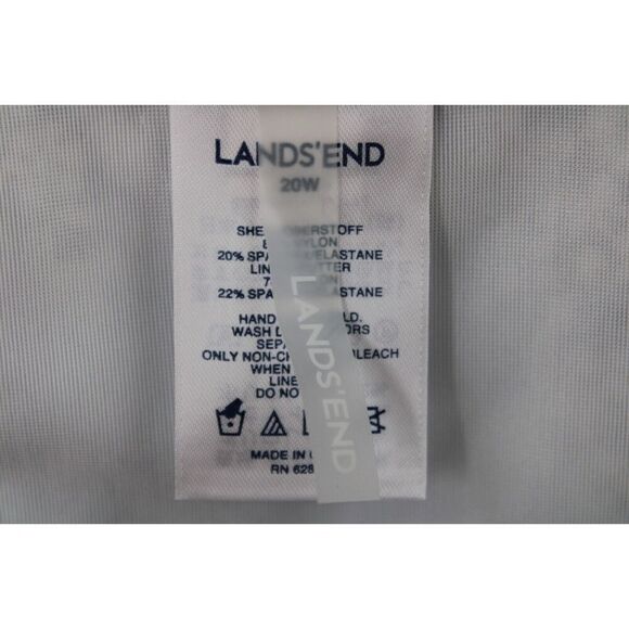 LAND'S END BLUE WHITE PAISLEY PRINT SWIM SUIT BOTTOM PLUS SIZE 20W NWOT - Picture 6 of 7